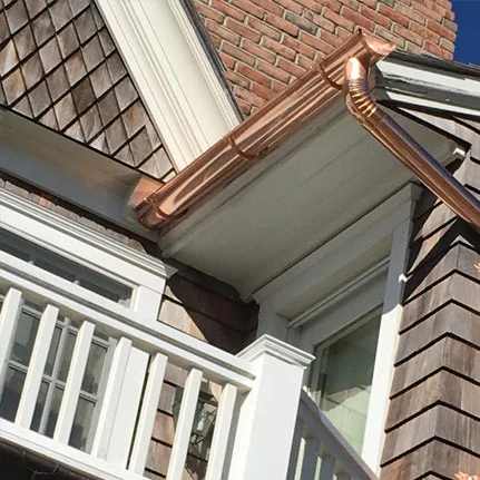 copper gutter installation Levittown ny